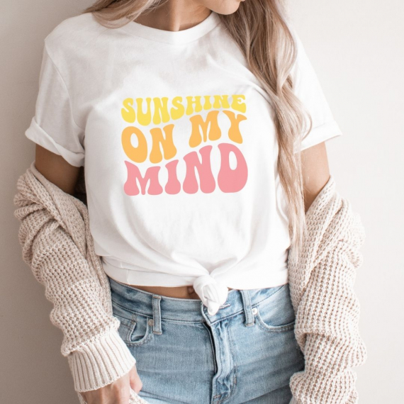 Sunshine on My Mind Retro Teacher T-shirt