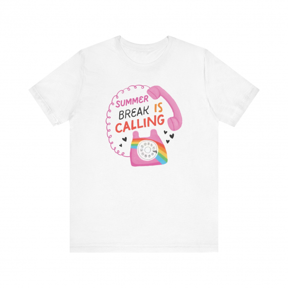 Summer Break is Calling Hand-drawn Teacher T-shirt