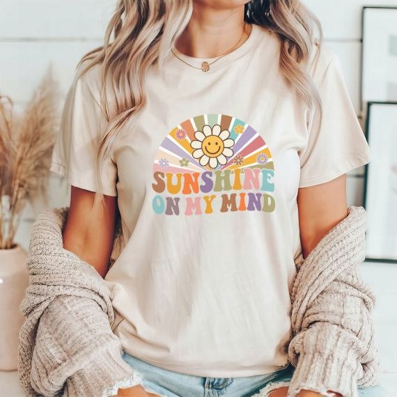 Sunshine on My Mind Retro Teacher T-shirt