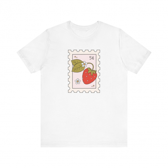 Strawberry Stamp Teacher T-shirt