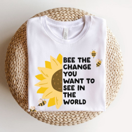 Bee the Change Sunflower Teacher T-shirt