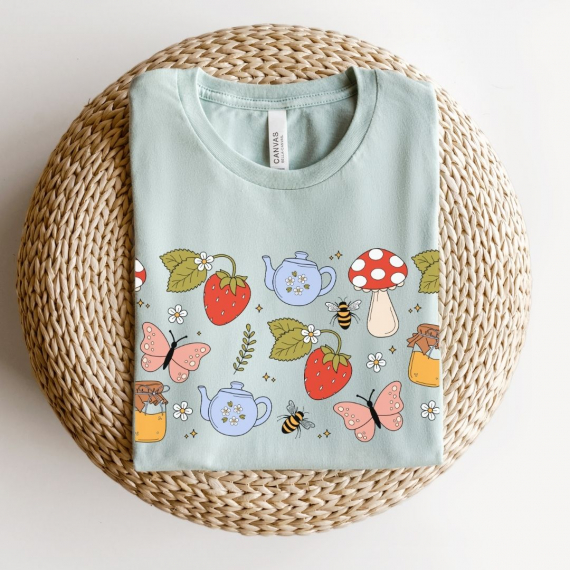 Cottage Core Teacher T-shirt