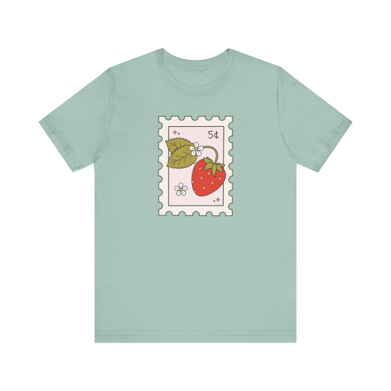 Strawberry Stamp Teacher T-shirt