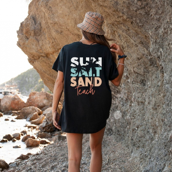 Sun Salt Sand Teach Teacher T-shirt