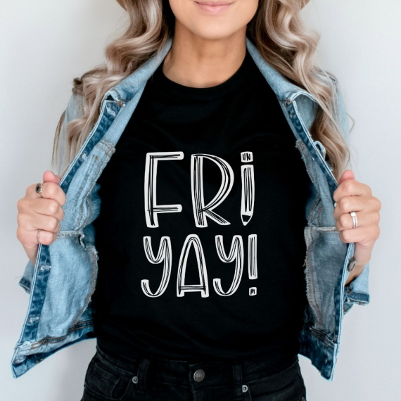 Fri-Yay White Teacher T-shirt