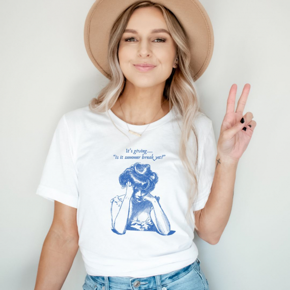 It's Giving... Is it Summer Break Yet? Teacher T-shirt