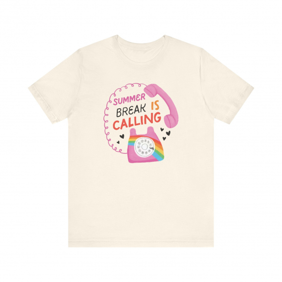 Summer Break is Calling Hand-drawn Teacher T-shirt