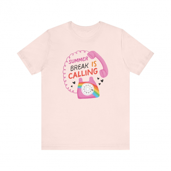 Summer Break is Calling Hand-drawn Teacher T-shirt