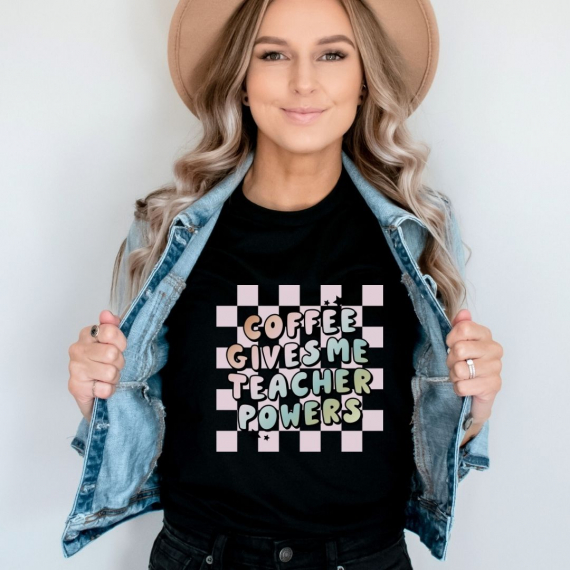 Coffee Gives Me Teacher Powers Teacher T-shirt