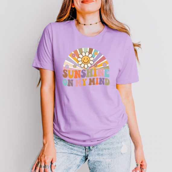 Sunshine on My Mind Retro Teacher T-shirt