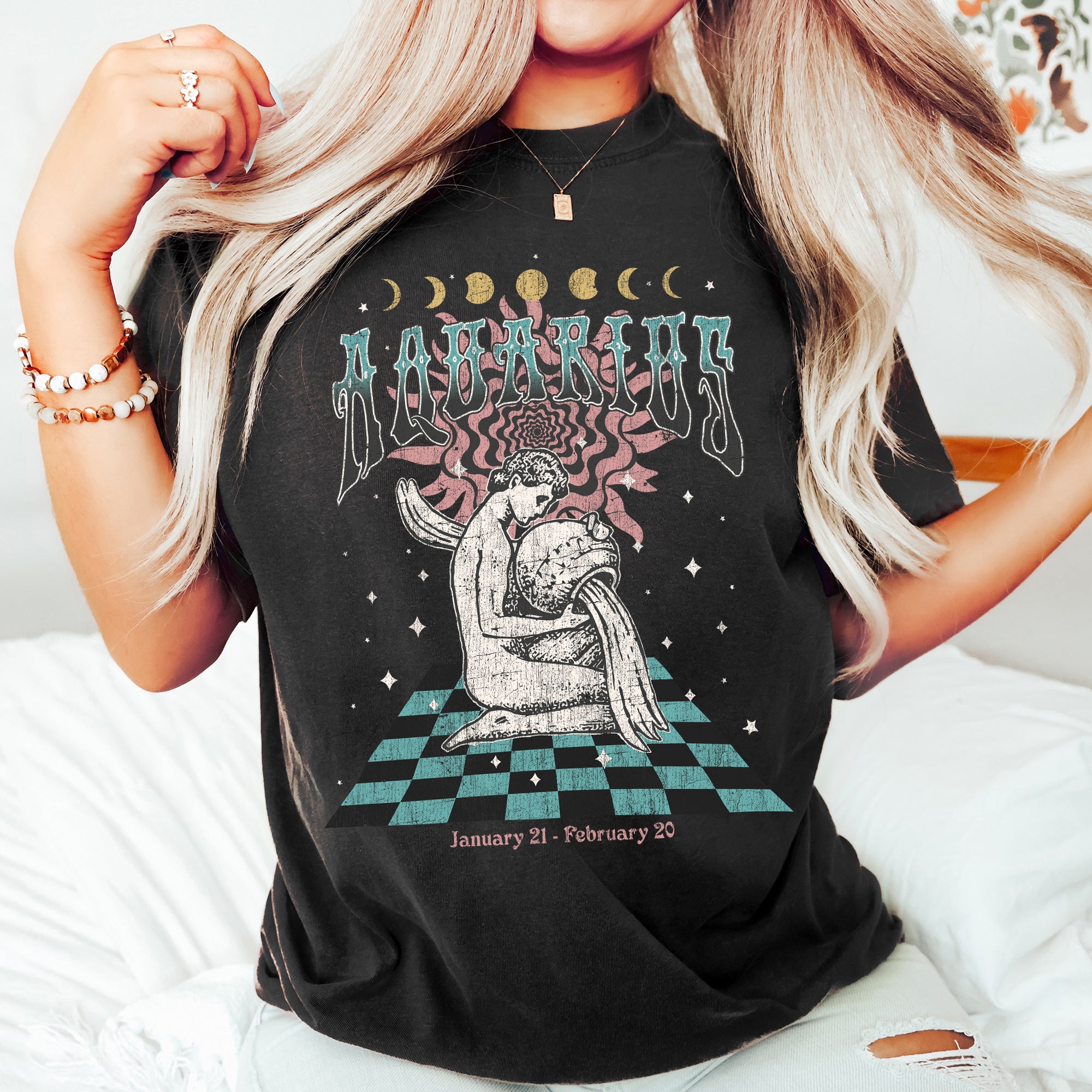 Aquarius Zodiac Comfort Colors Tees Horoscope Astrology