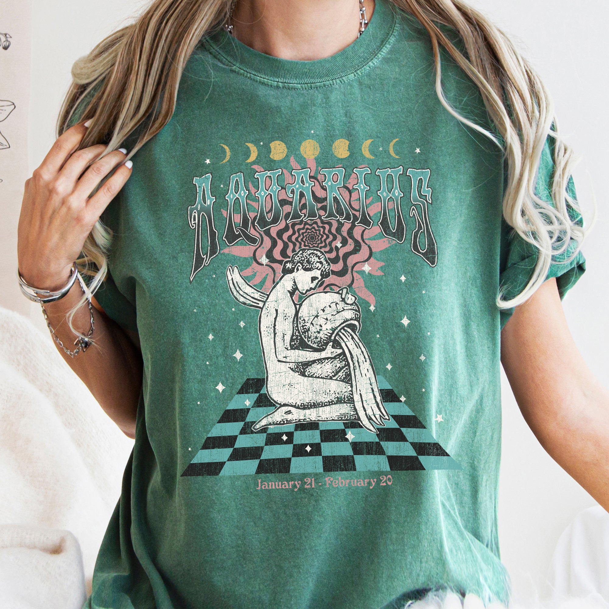 Aquarius Zodiac Comfort Colors Tees Horoscope Astrology