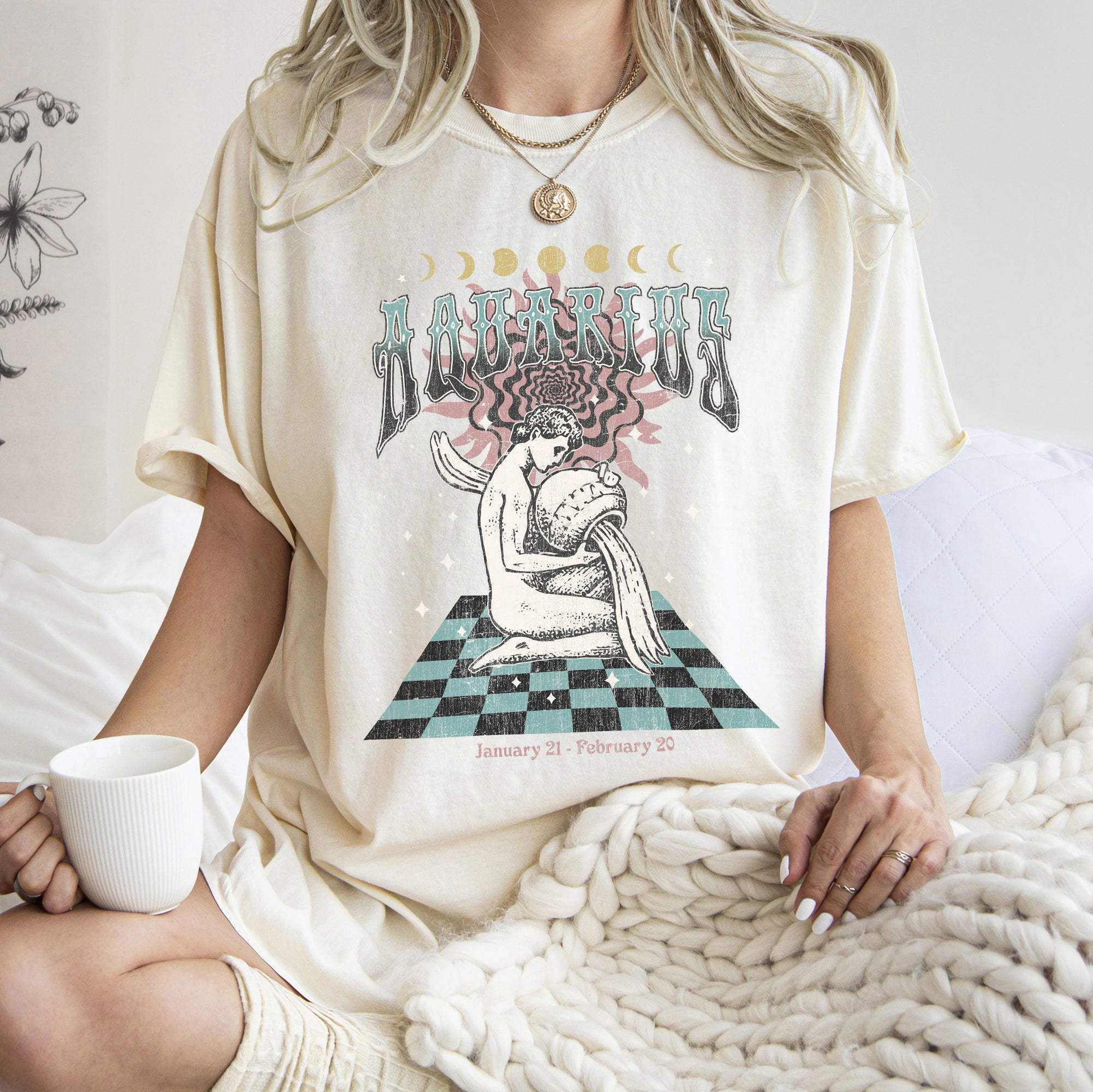 Aquarius Zodiac Comfort Colors Tees Horoscope Astrology