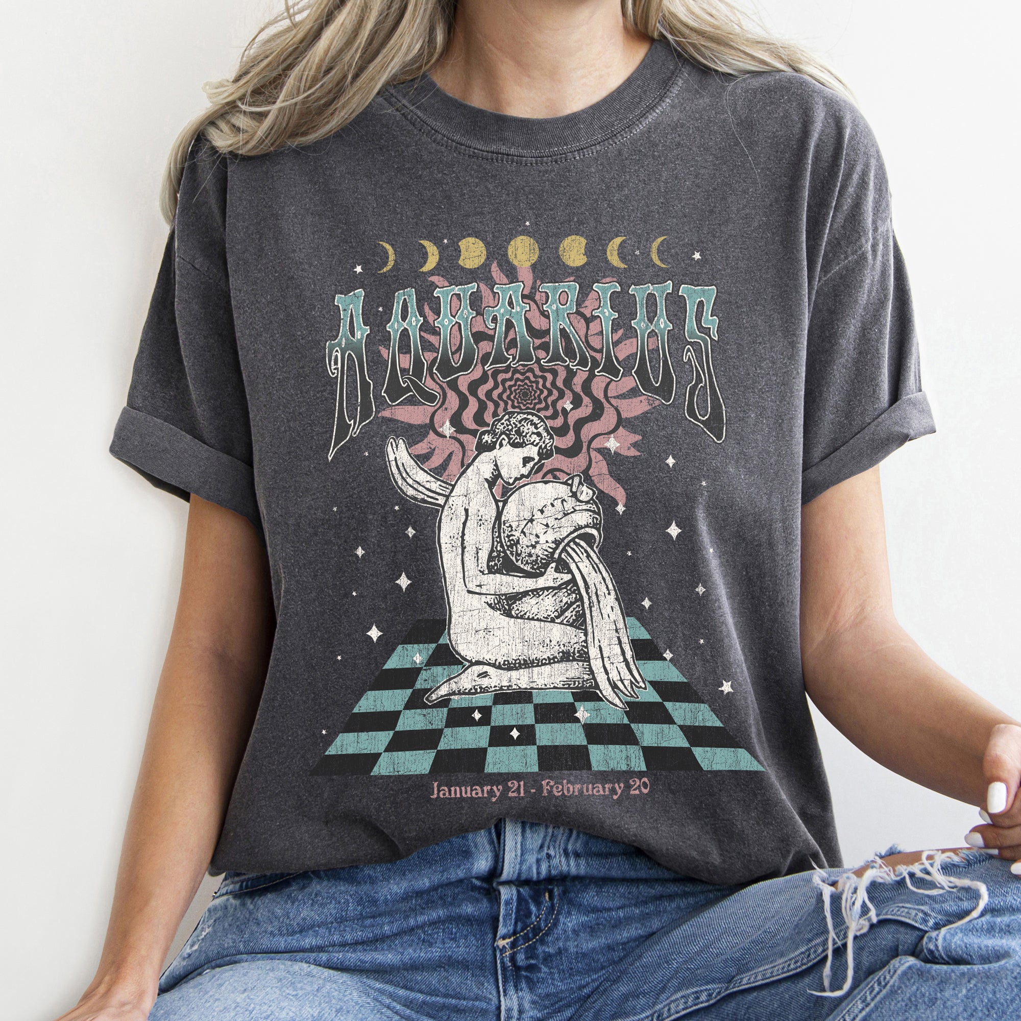 Aquarius Zodiac Comfort Colors Tees Horoscope Astrology