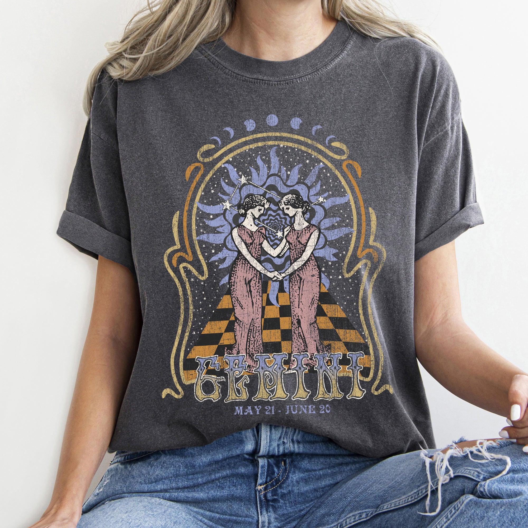 Gemini Zodiac Comfort Colors Tees Horoscope Astrology
