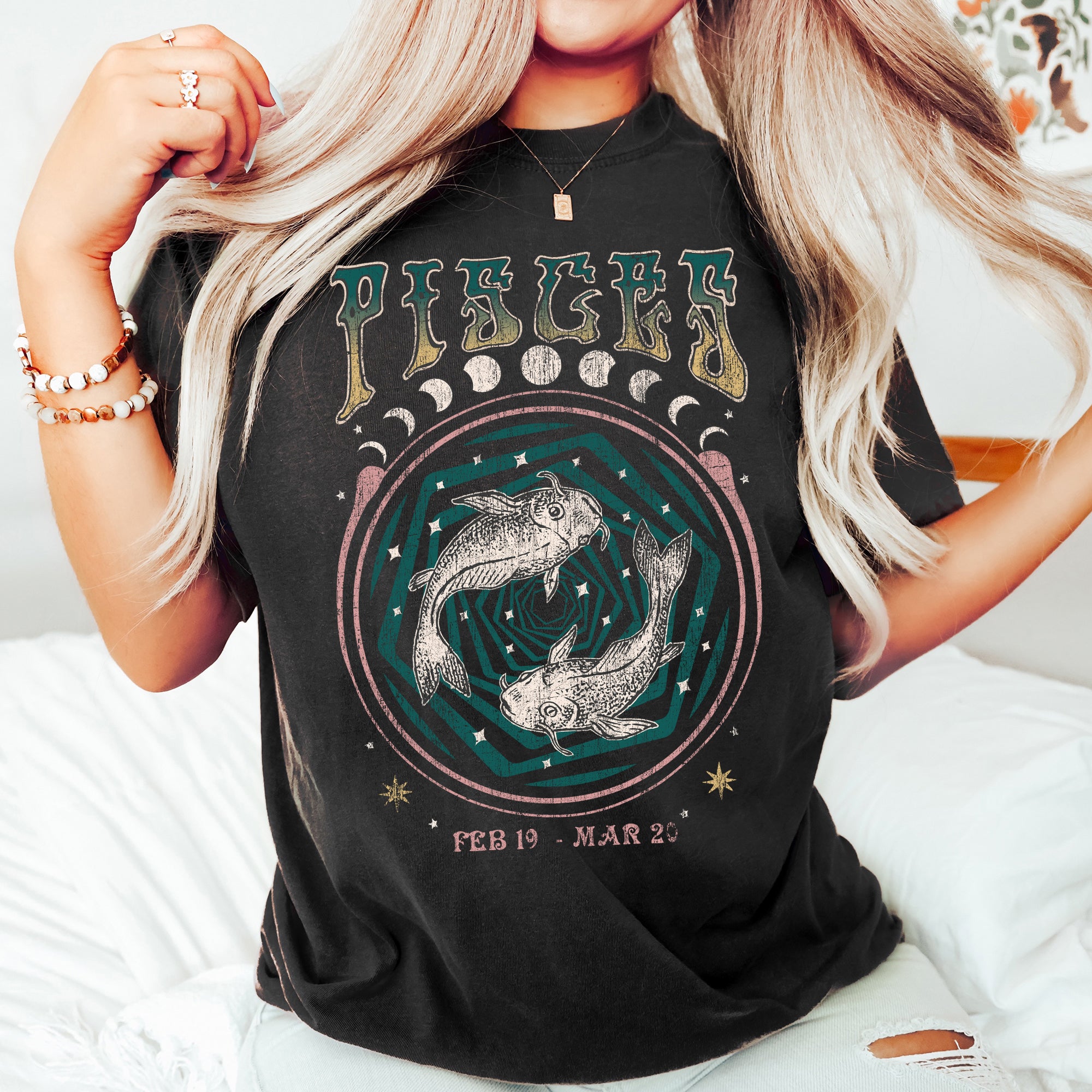 Pisces Zodiac Comfort Colors Tees Horoscope Astrology