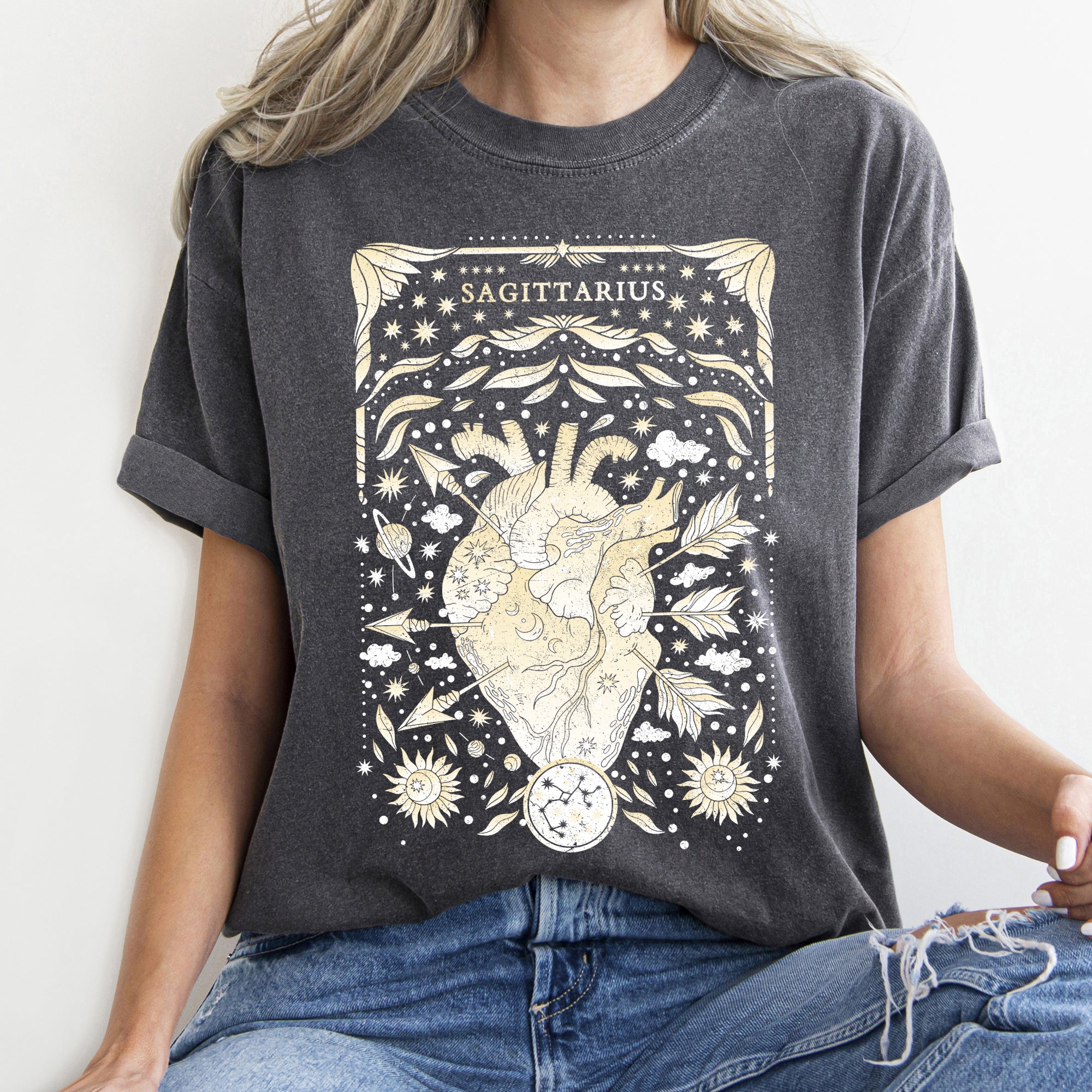 Sagittarius Celestial Zodiac Comfort Colors Tees Horoscope Astrology