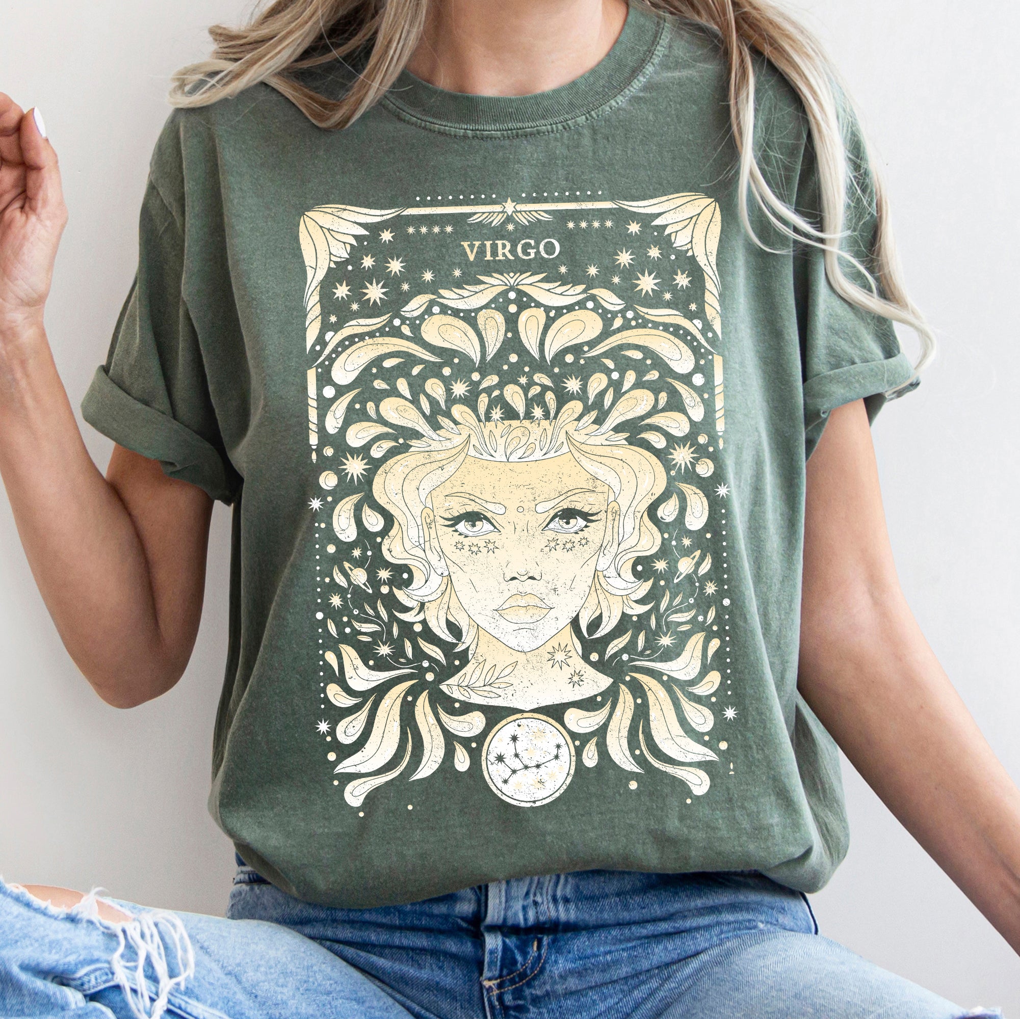 Virgo Celestial Zodiac Comfort Colors Tees Horoscope Astrology